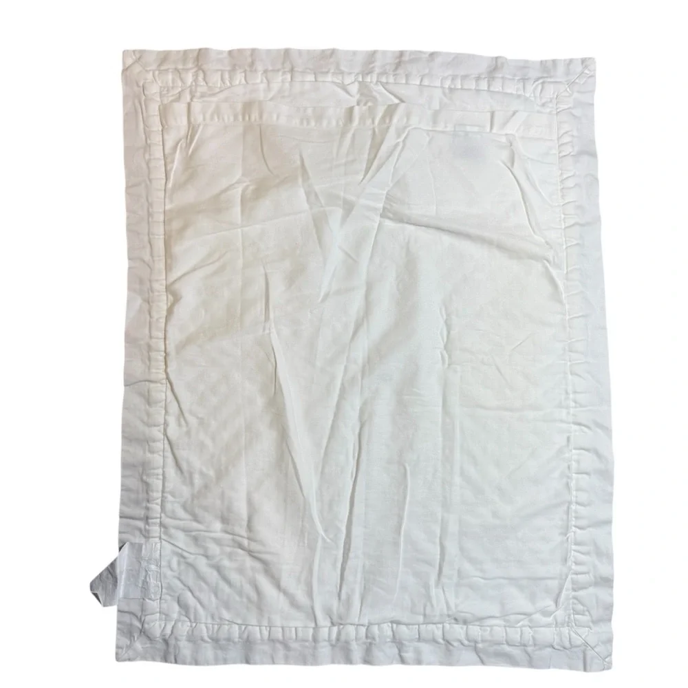 Charter Club White Quilted Pillow Sham Queen Cotton Bedding Cover
